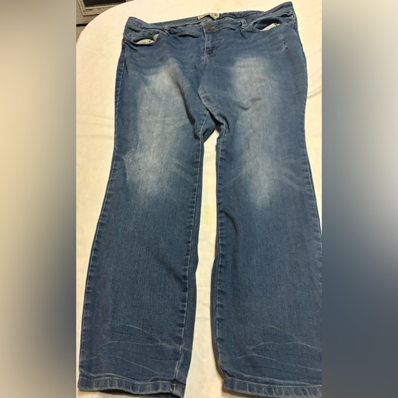Route 66 Denim - ROUTE 66 CLASSIC SKINNY‎ FIT JEANS PLUS SIZE 18 DISTRESSED
